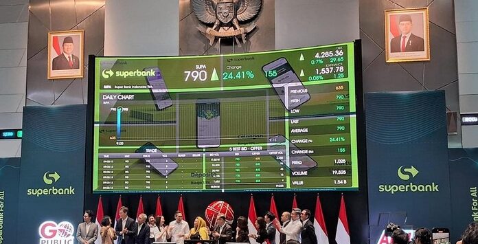 Debut Mengesankan Superbank di Bursa: Saham SUPA Melejit Sentuh Auto Reject Atas
